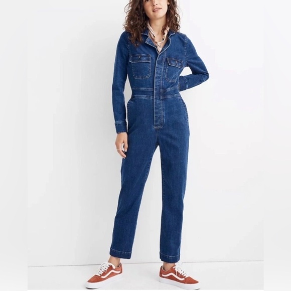 Madewell Pants - Madewell Denim Slim Coverall Jumpsuit Stanwick Wash Size 4
